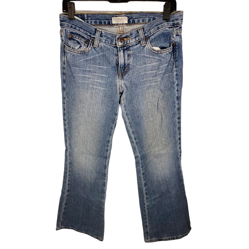 Vintage Y2K American Eagle Jeans Hipster Size 4P Size 4 Western Ultra Low Cut